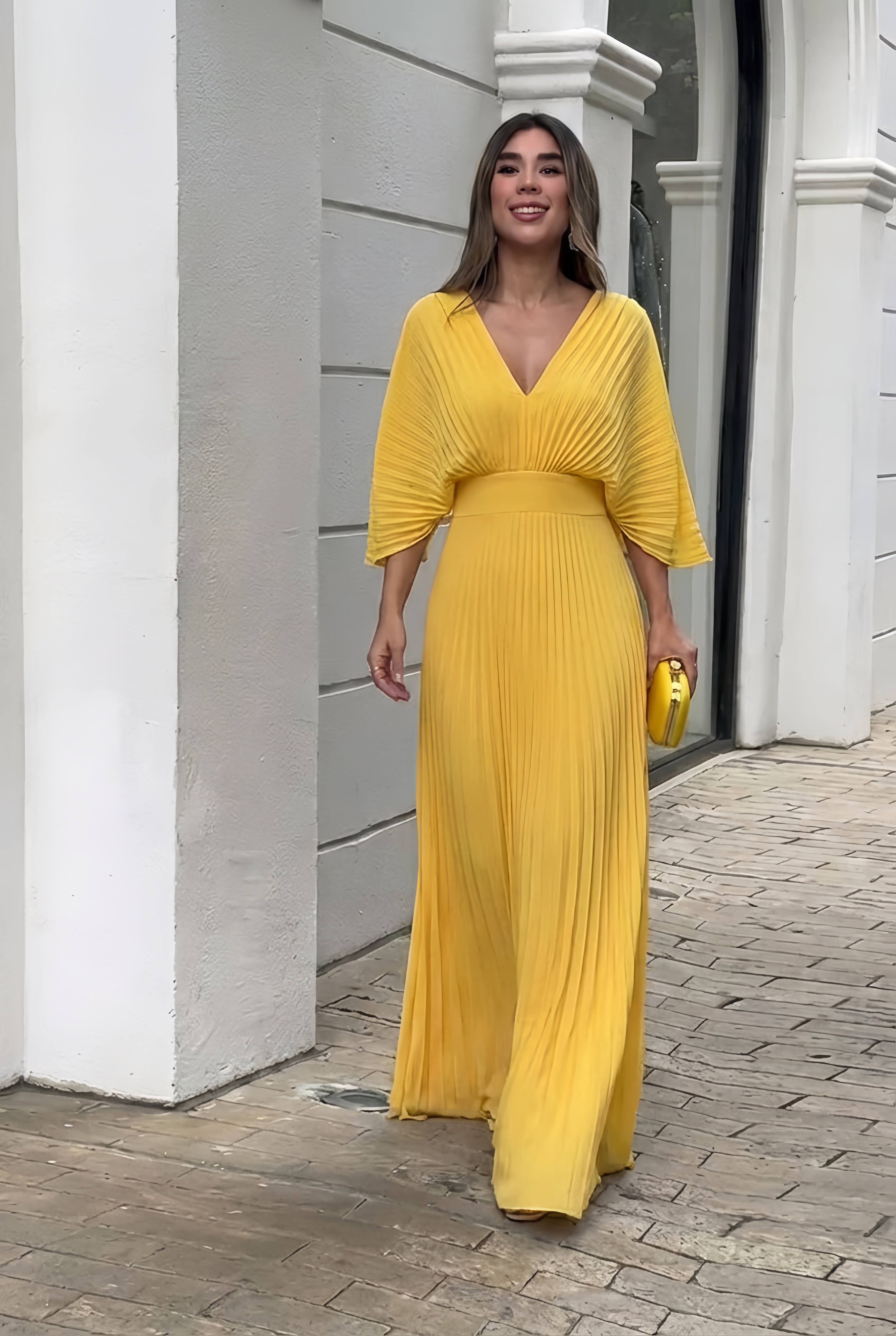 Veronica | Stylish Pleated Elegant Maxi Dress