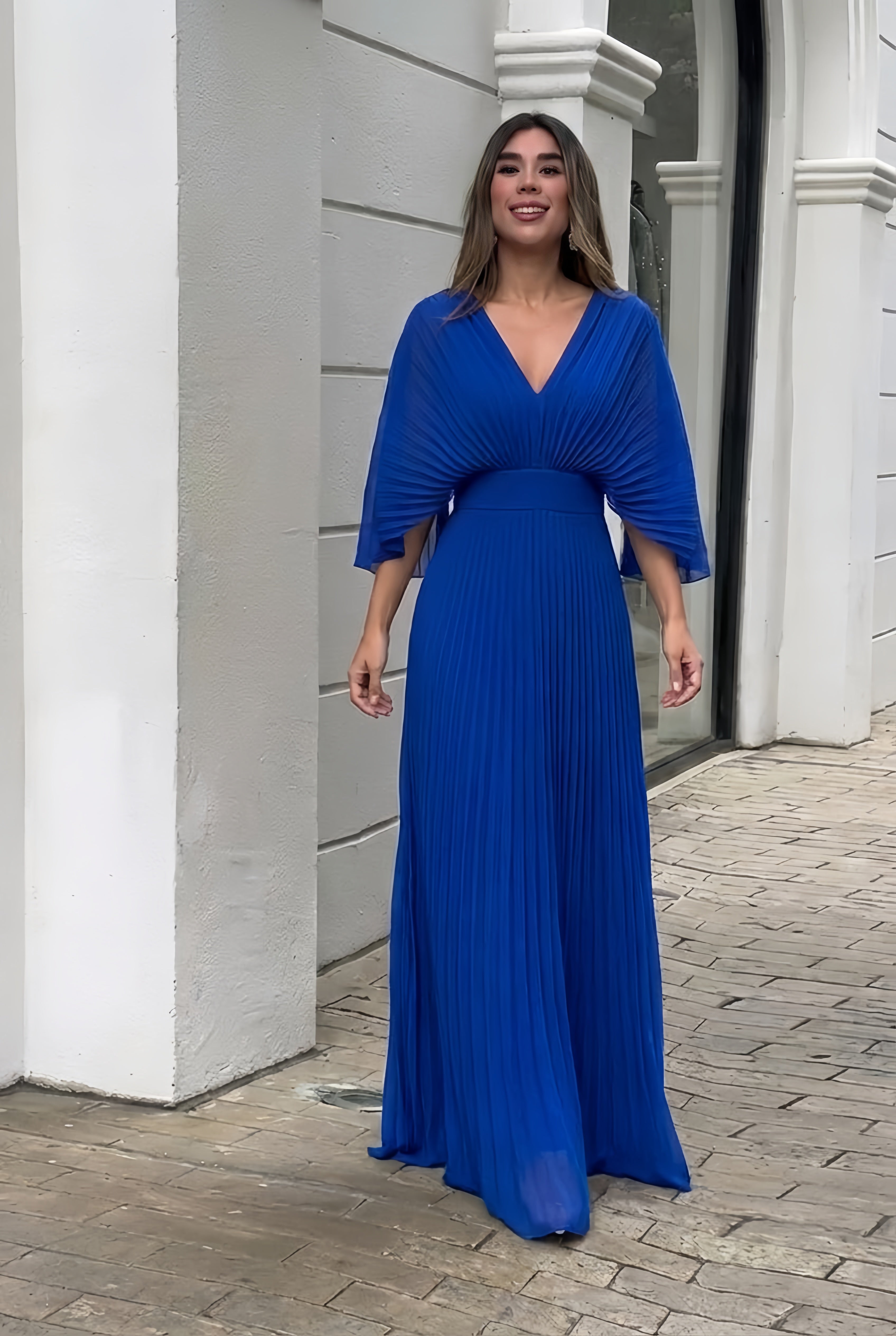 Veronica | Stylish Pleated Elegant Maxi Dress