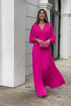 Veronica | Stylish Pleated Elegant Maxi Dress