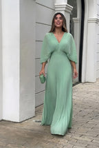 Veronica | Stylish Pleated Elegant Maxi Dress