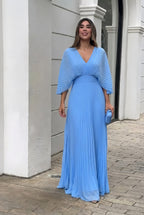 Veronica | Stylish Pleated Elegant Maxi Dress
