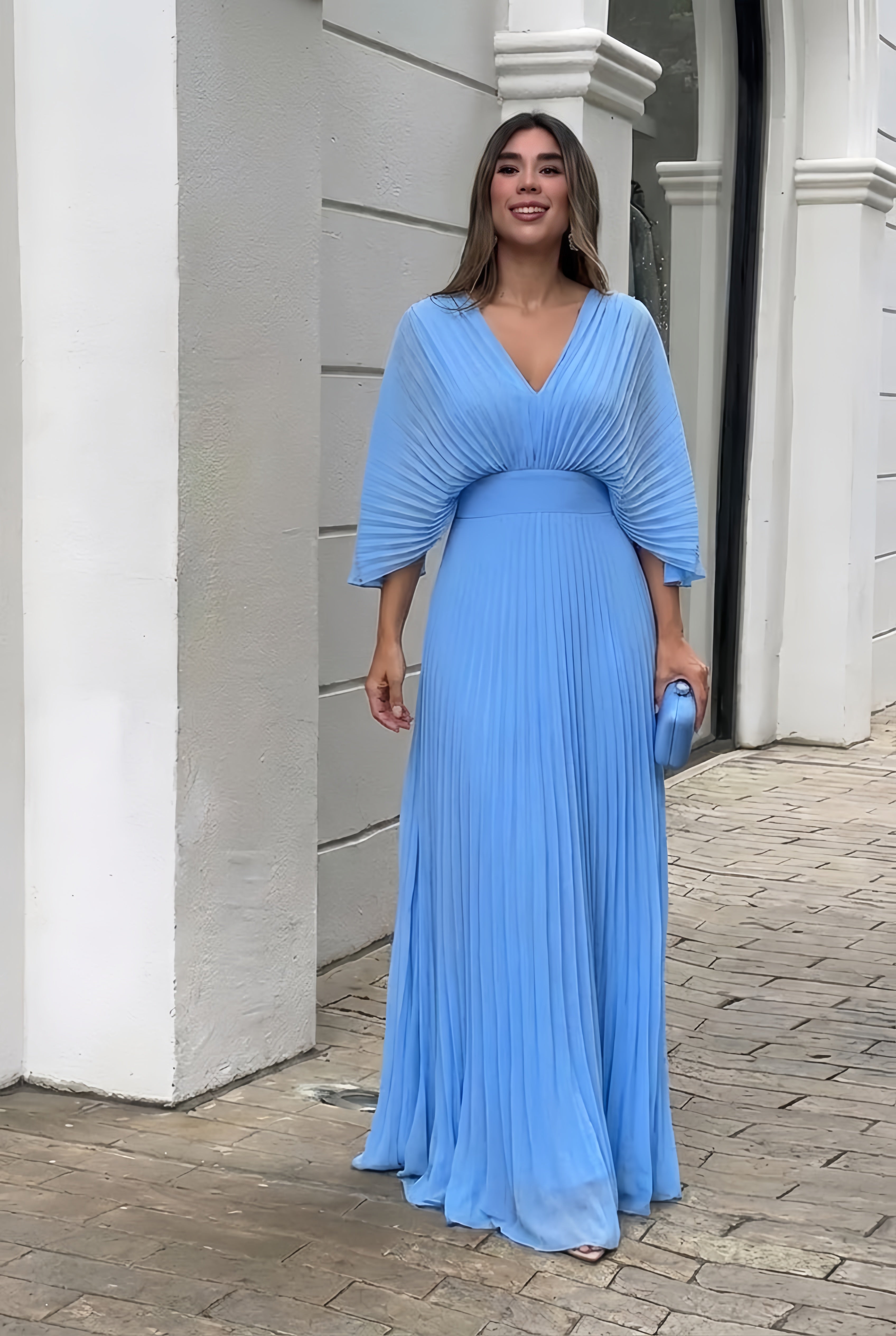 Veronica | Stylish Pleated Elegant Maxi Dress