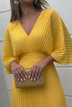 Veronica | Stylish Pleated Elegant Maxi Dress