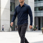 Callan | Casual Long Sleeve Collared Polo