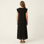 Maude | Long dress with V-neck and ruffles