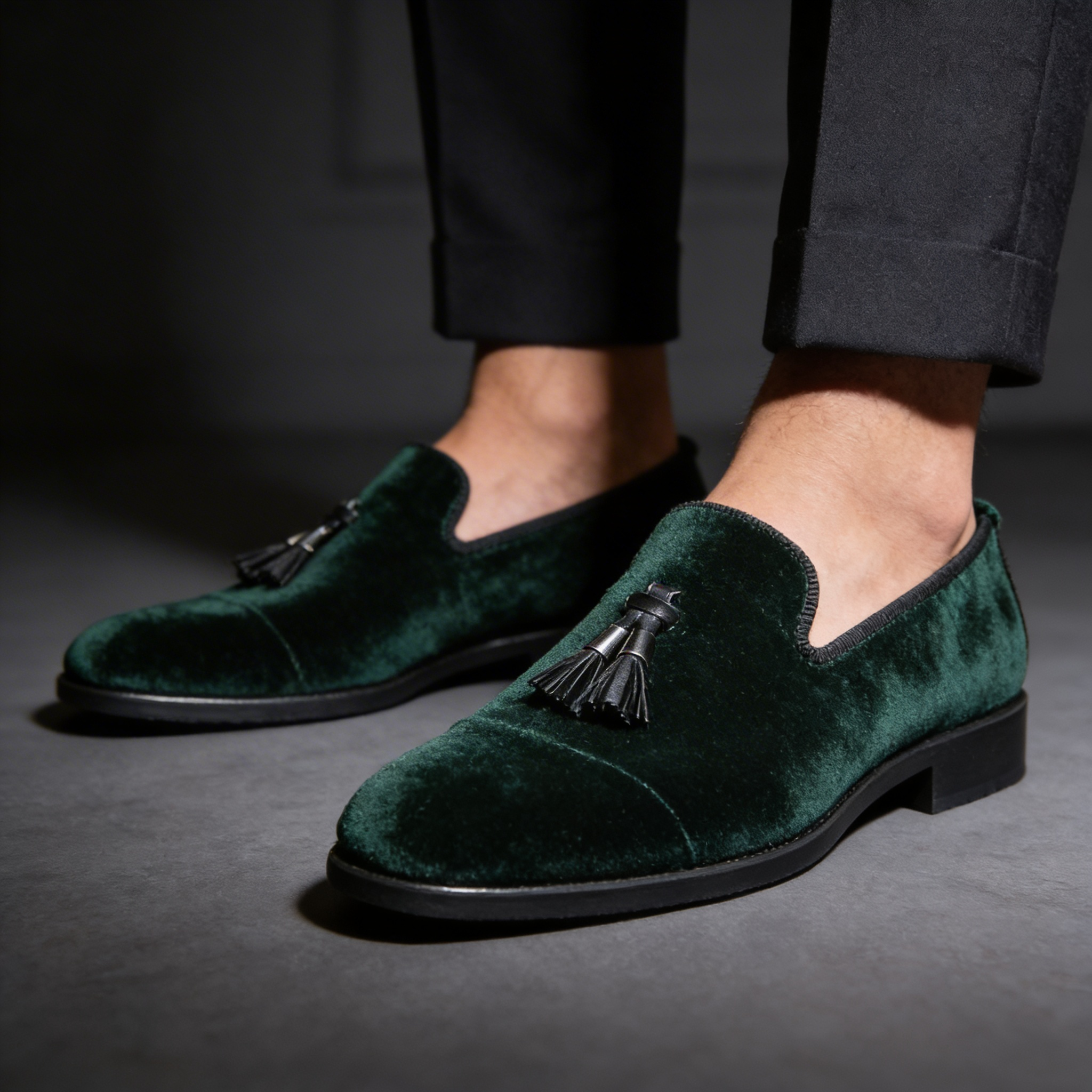 Sandro | Classic Velvet Tassel Loafers