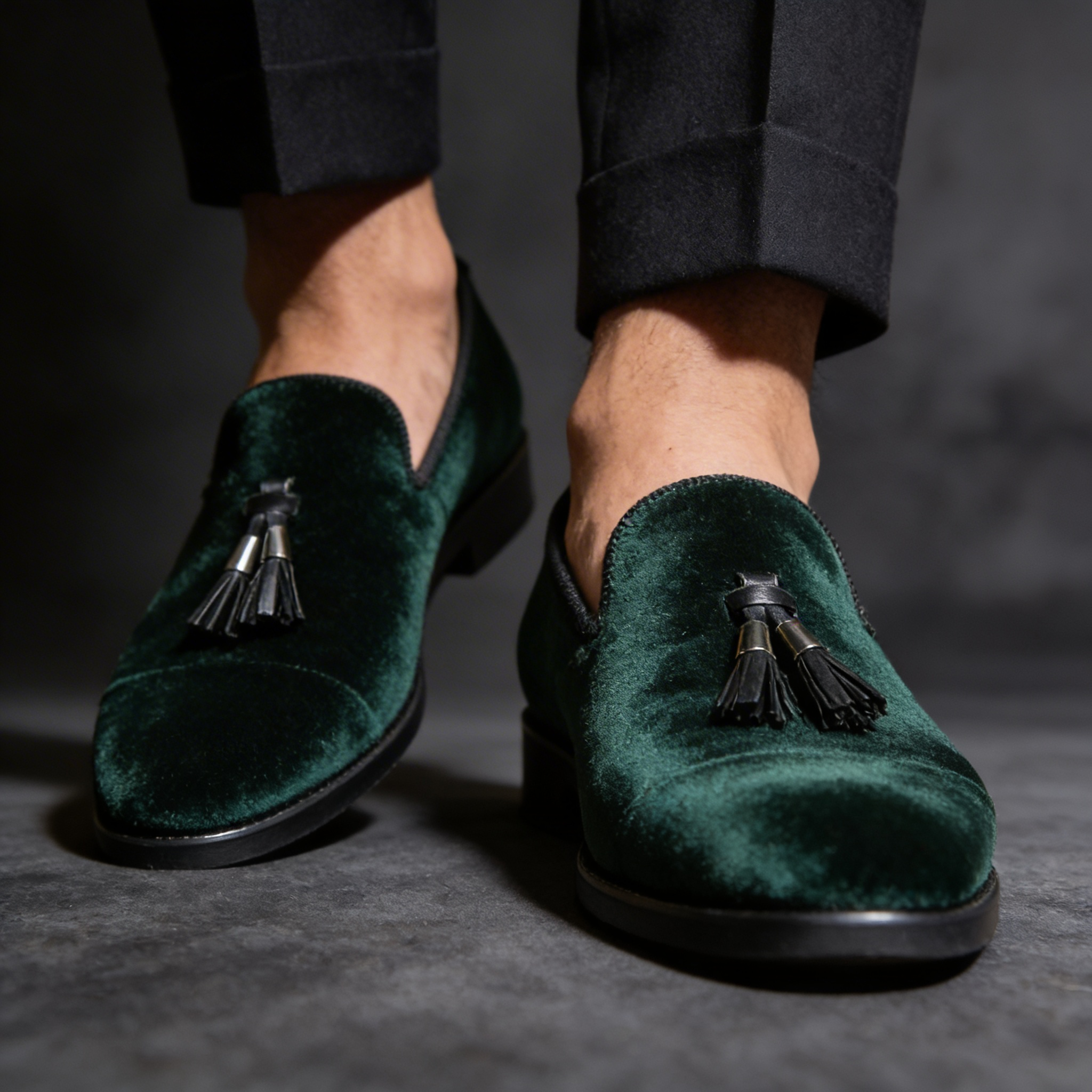 Sandro | Classic Velvet Tassel Loafers