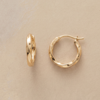 Mona | Gold Round Inlay Earrings