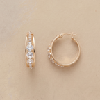 Aimee | Elegant Sparkly Hoop Earrings