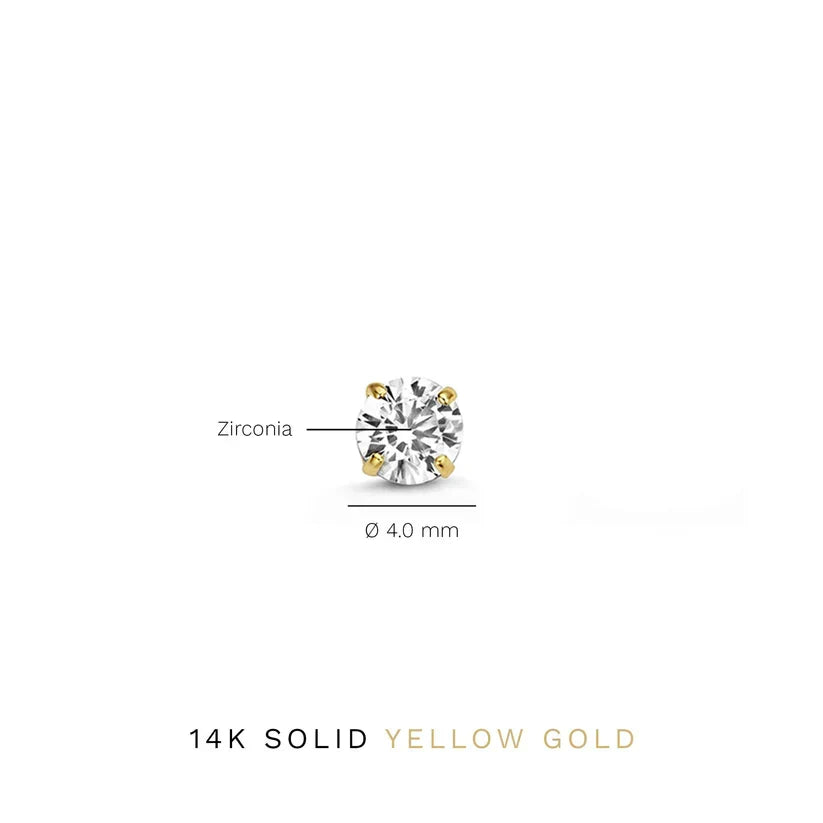Winifred | Gold Stone Stud Earrings