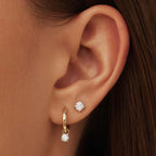 Rosalie | Gold Moonstone Teardrop Earrings