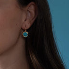 Lauren | Gold Turquoise Stone Earrings