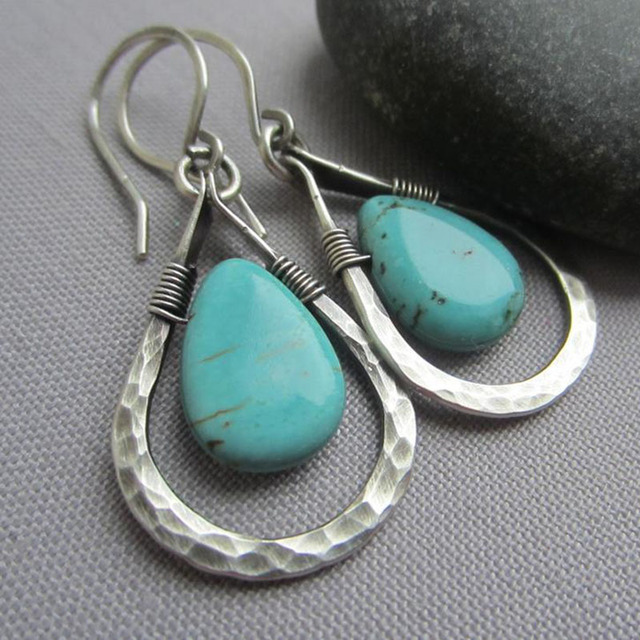 Aqua | Turquoise Stone Earrings