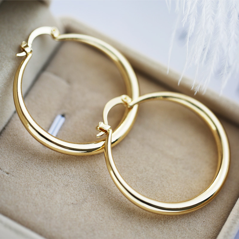 Vintage Gold-Plated Hoops