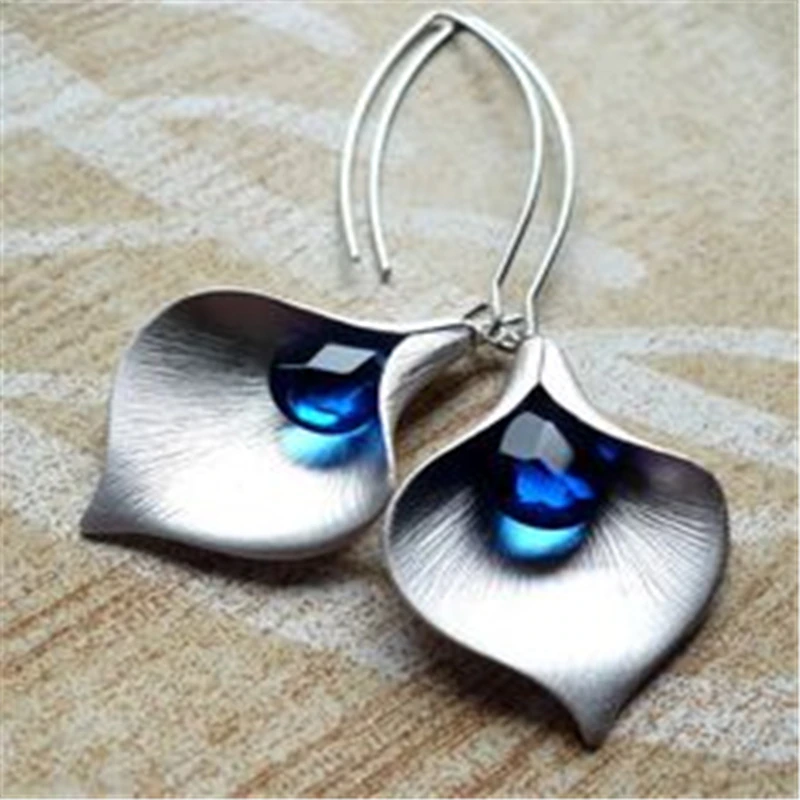 Hazel | Blue Stone Silver Earrings