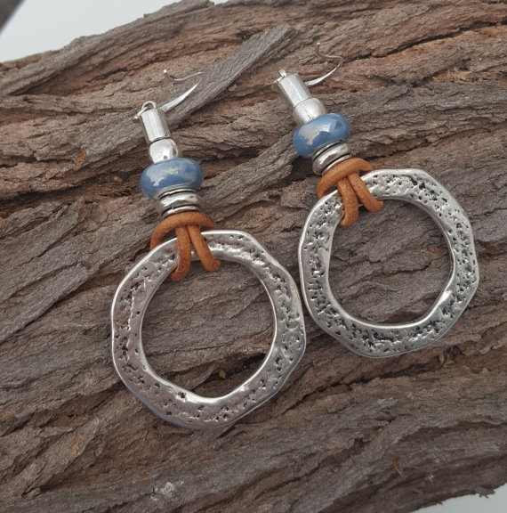 Vintage Circular Silver Earrings