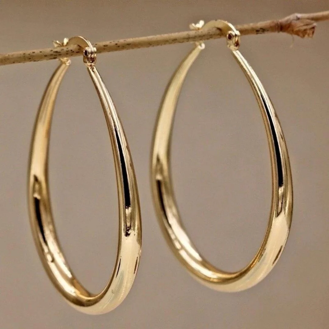 Golden Vintage Hoop Earrings
