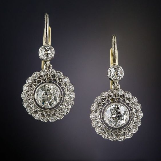 Vintage Mandala Earrings with Zirconias