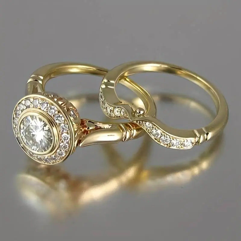 Thea | Vintage Gold & Zirconia Ring Pack