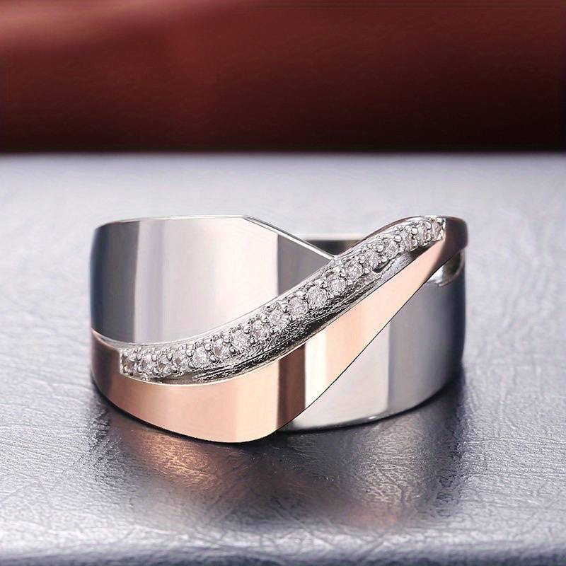 Wrenna | Vintage Rose Gold & Silver Zirconia Ring