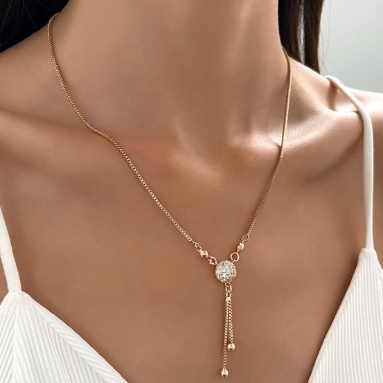 Vintage Necklace with Gold-Coloured Pendant