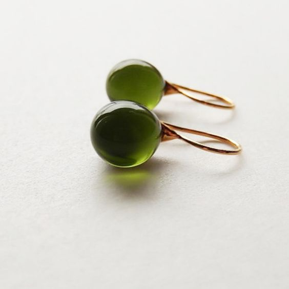 Esme | Green Drop Earrings