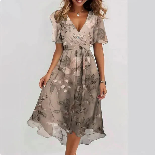 Camila | V-Neck Short Sleeve Summer Dress