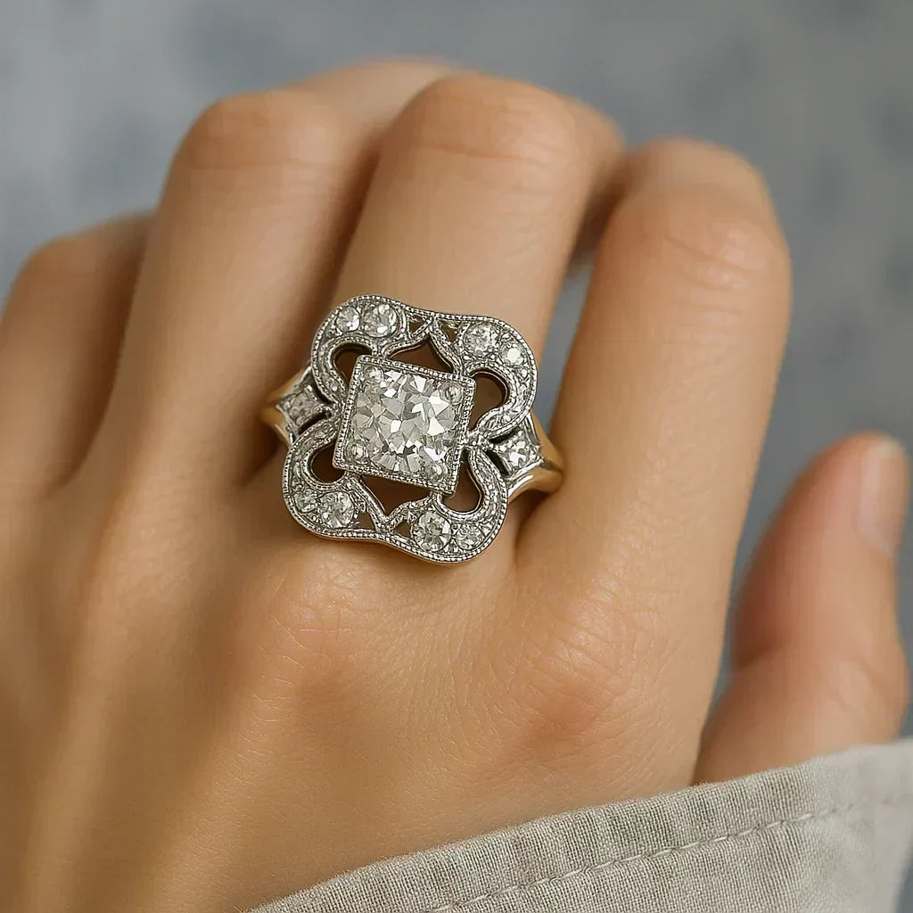 Griselda | Vintage Gold Zirconia Ring