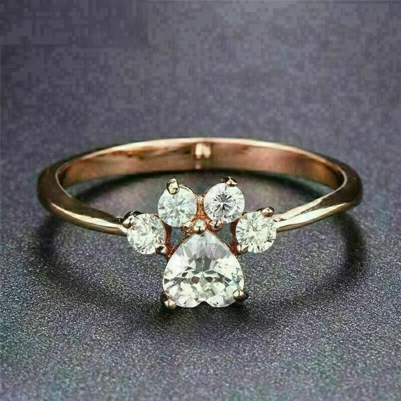 Theodora | Zirconia Paw Ring