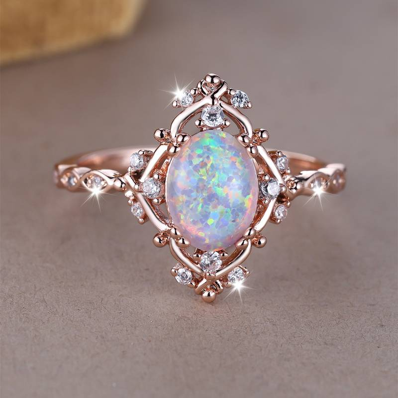 Rosalind | Opal Rose Ring