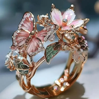 Natural Holy Butterfly Zirconia Ring