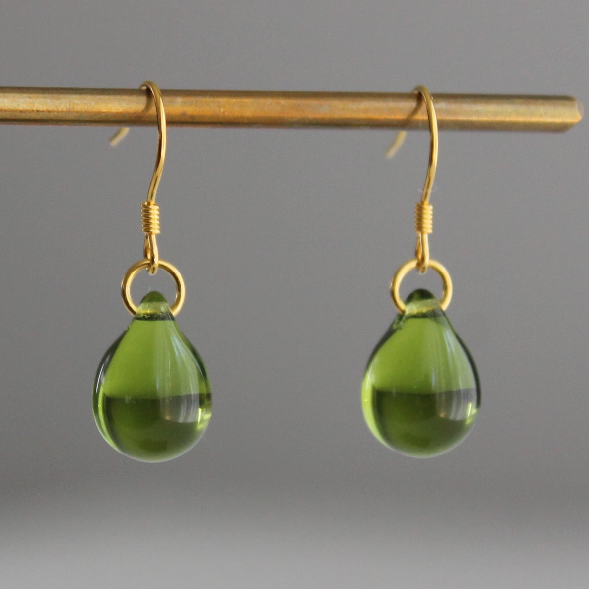 Verity | Green Gold Earrings