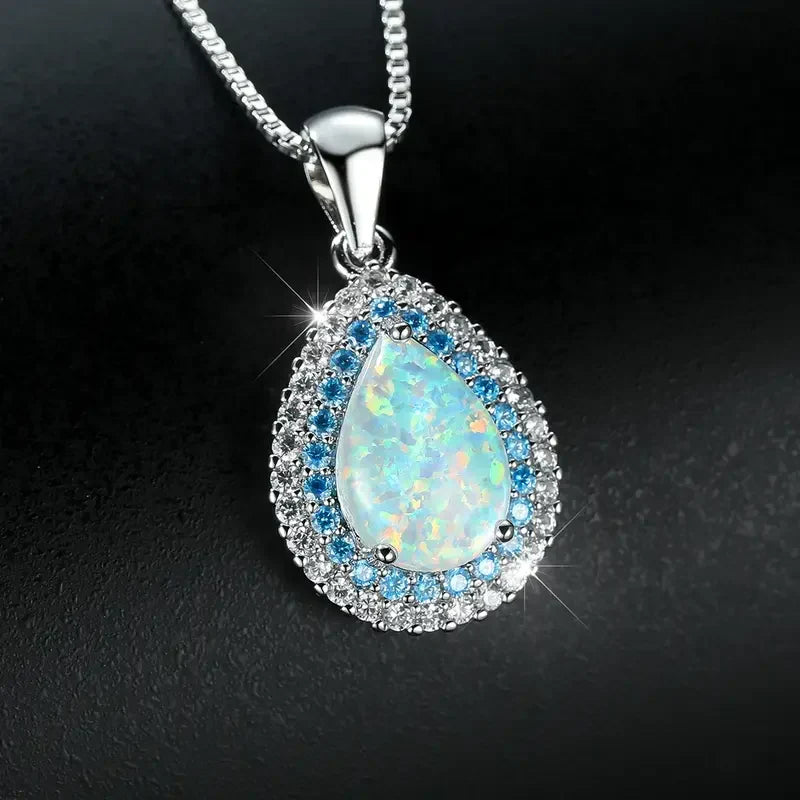Luna | Blue Opal Necklace