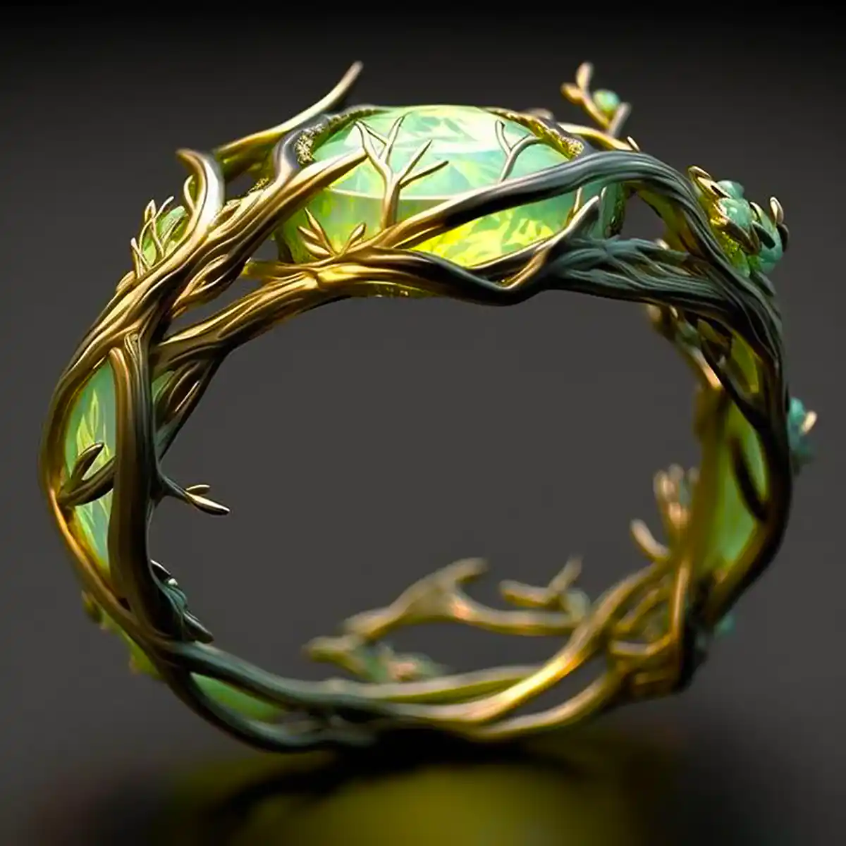 Nell | Green Opal Ring