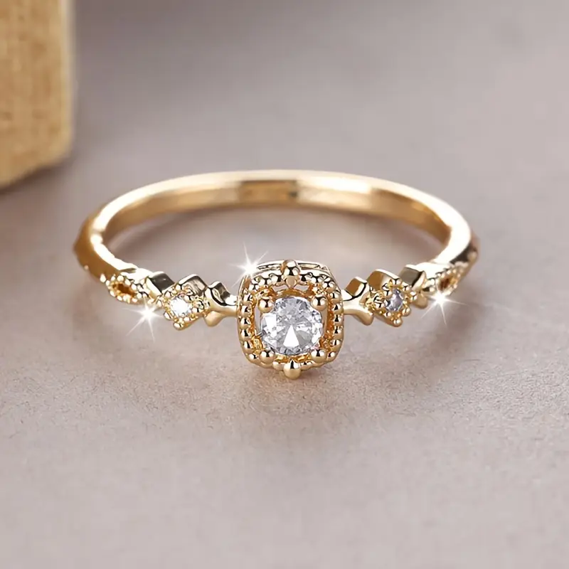 Clara | Crystal Gold Ring