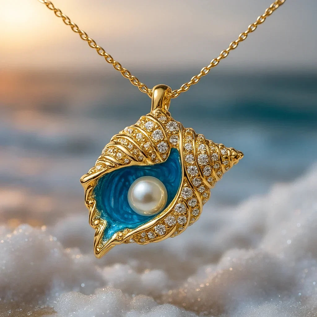 Genevieve | Radiant Pearl Seashell Necklace