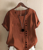 Adeline | Short Sleeve Round Neck Blouse