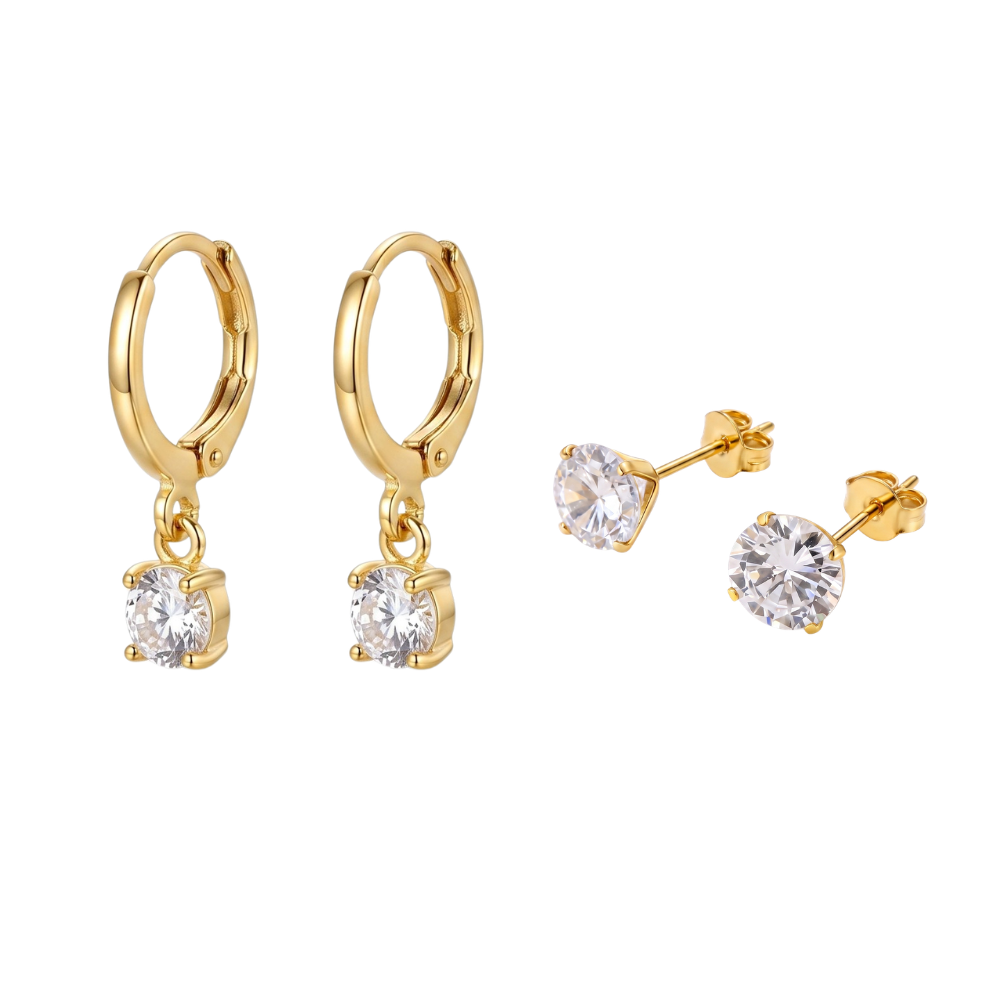 Soleil | Gold Drop Earring Set