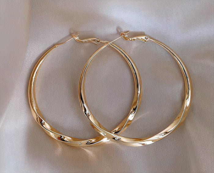 Rosaline | Rose Gold Hoop Earrings