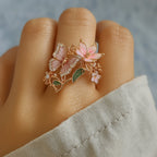 Natural Holy Butterfly Zirconia Ring