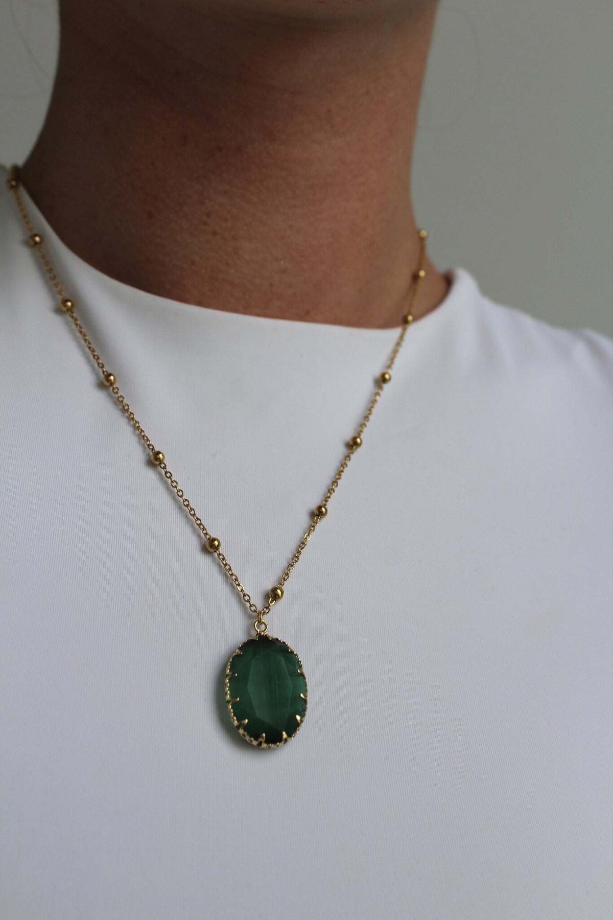 Necklace | Natural Stone | Stainless Steel