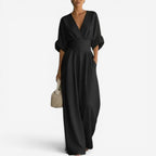 Yvette | Elegant Wide Sleeve V-Neck Jumpsuit