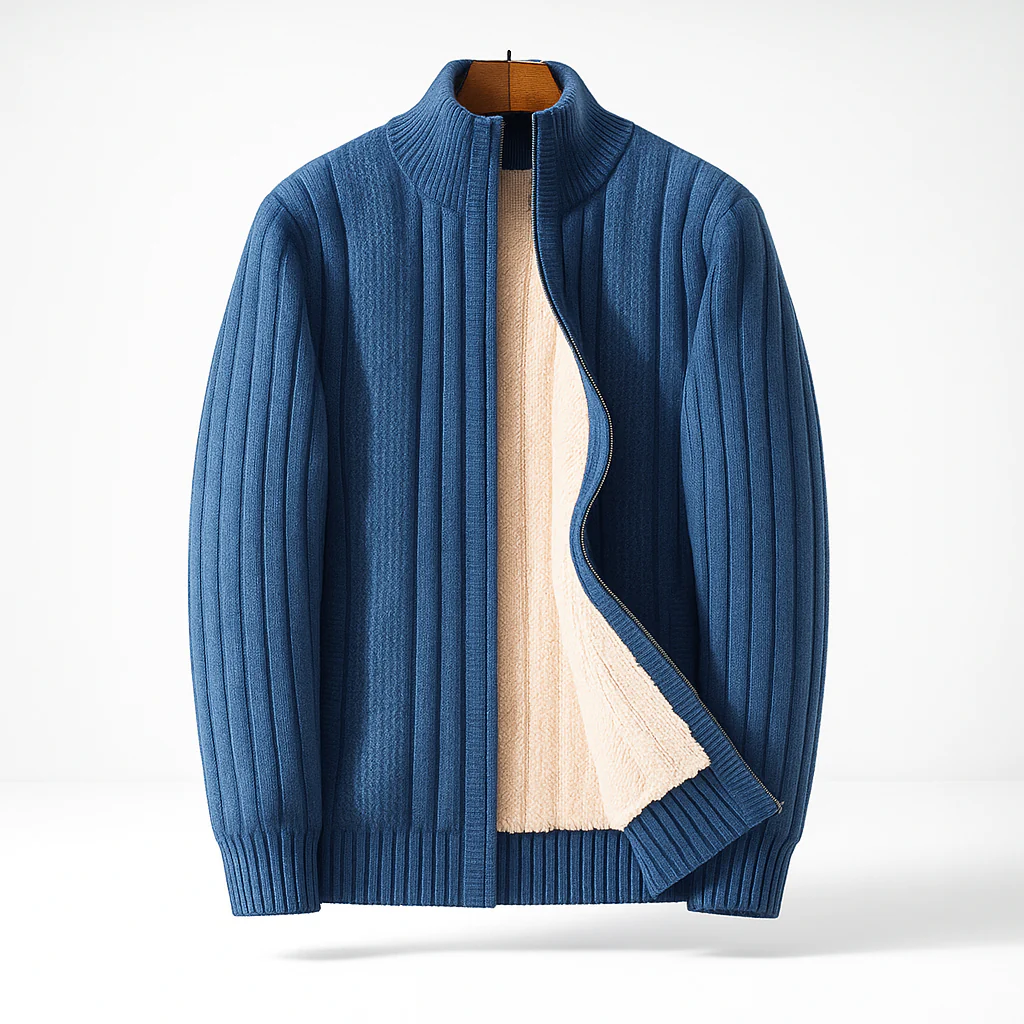 Jackson | Casual Long Sleeve Zipper Cardigan