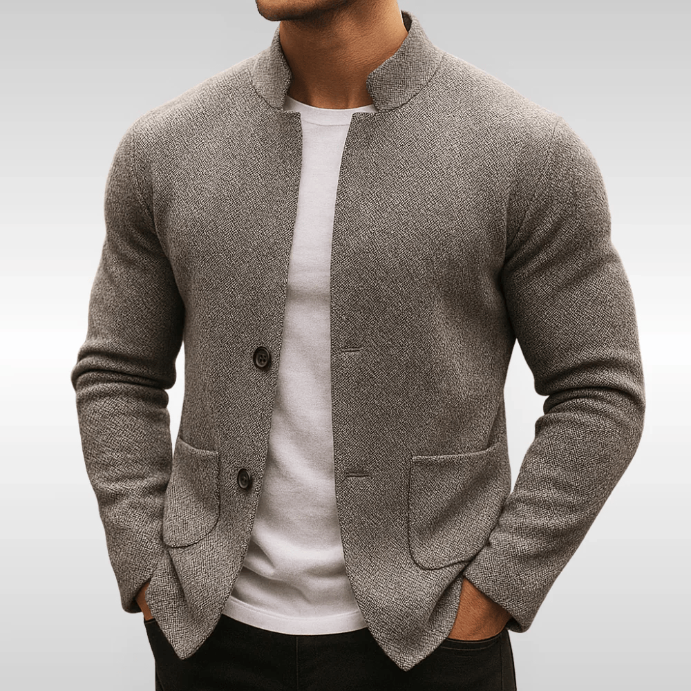 Frederick | Classic Textured Pocket Cardigan