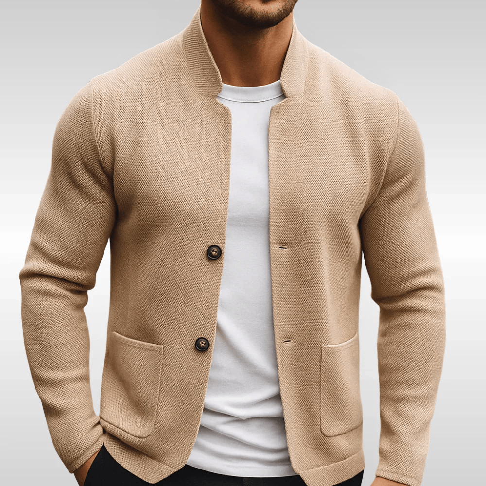 Frederick | Classic Textured Pocket Cardigan