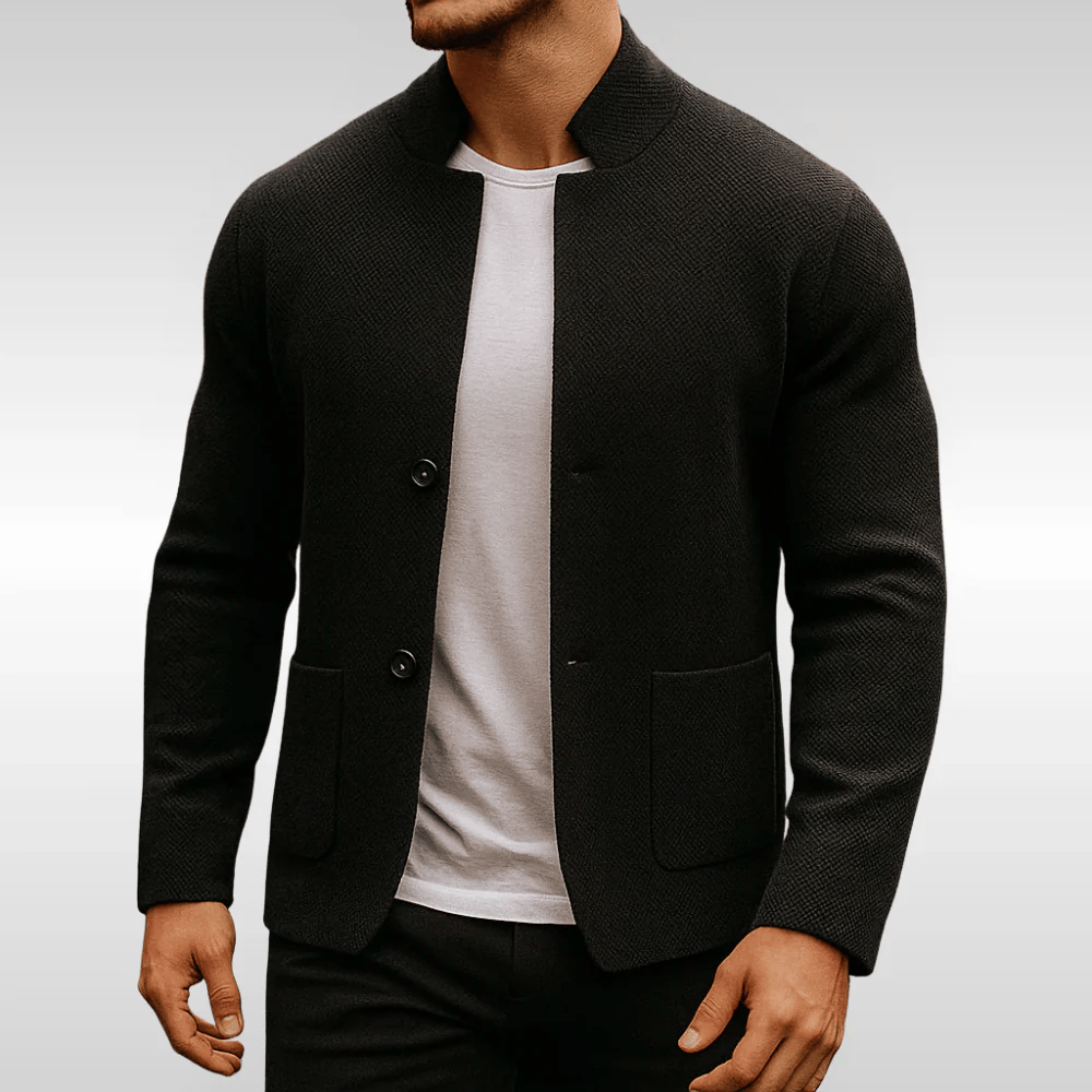Frederick | Classic Textured Pocket Cardigan