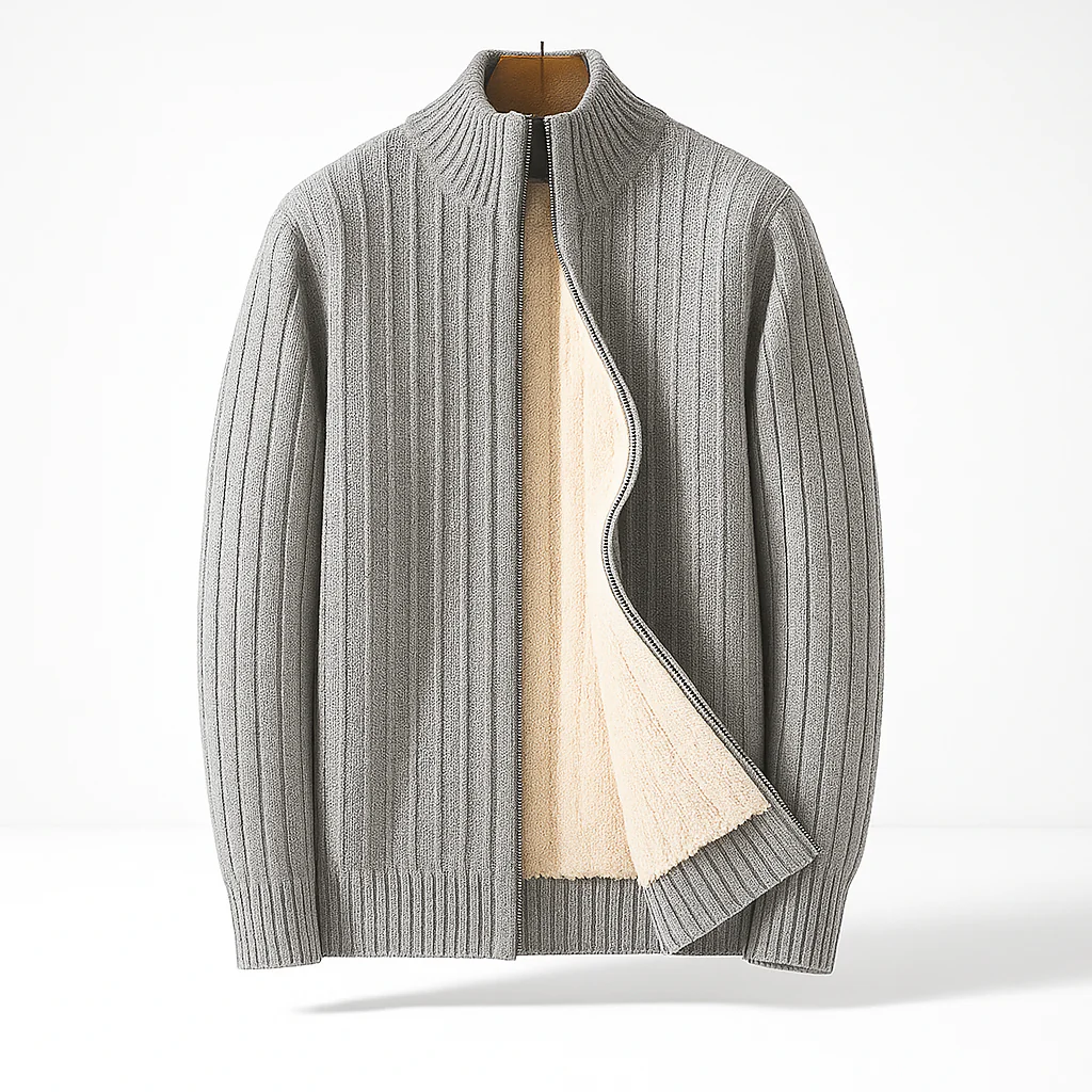 Jackson | Casual Long Sleeve Zipper Cardigan