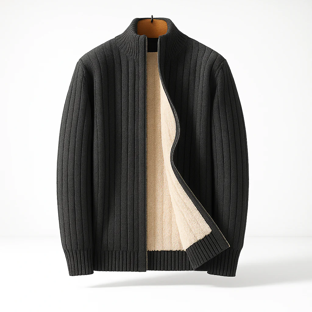 Jackson | Casual Long Sleeve Zipper Cardigan