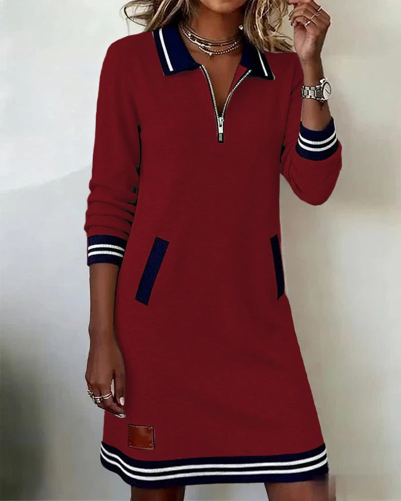 Colette | Chic Long Sleeve Collar Dress