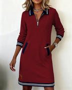 Colette | Chic Long Sleeve Collar Dress
